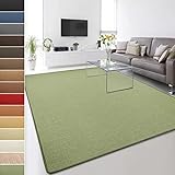 Floordirekt 100% reines Sisal - Sisalteppich - Teppich für Wohnzimmer - Naturfaser - Läufer (Grün, 160 x 230 cm)