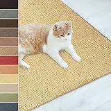 Floordirekt Sisal Fußmatte Teppich Vorleger Kratzteppich Katzenmöbel Kratzmatte Sisalmatte, widerstandsfähig & in vielen Farben und Größen erhältlich (60 x 80 cm, Natur)